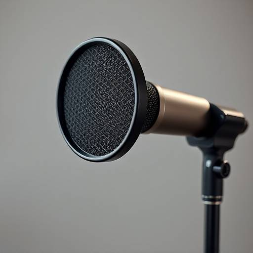 Microfone Neumann TLM 103 em frente a um filtro anti-pop